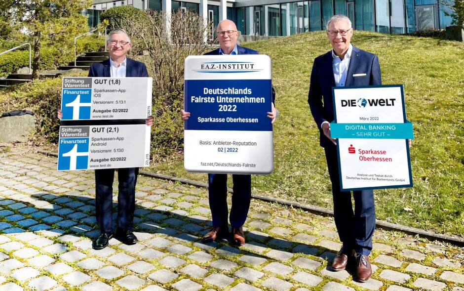 Sparkasse Oberhessen startet ausgezeichnet ins neue Jahr und blickt auf ein erfolgreiches Geschäftsjahr 2021 zurück