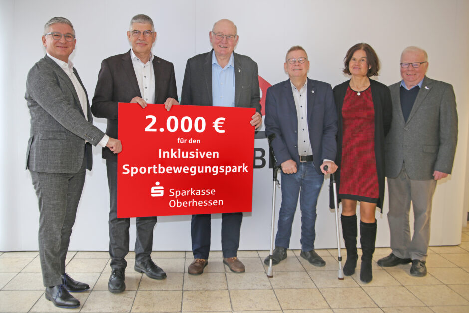 Sparkasse Oberhessen fördert inklusiven „Sportbewegungspark“ mit 2.000 Euro
