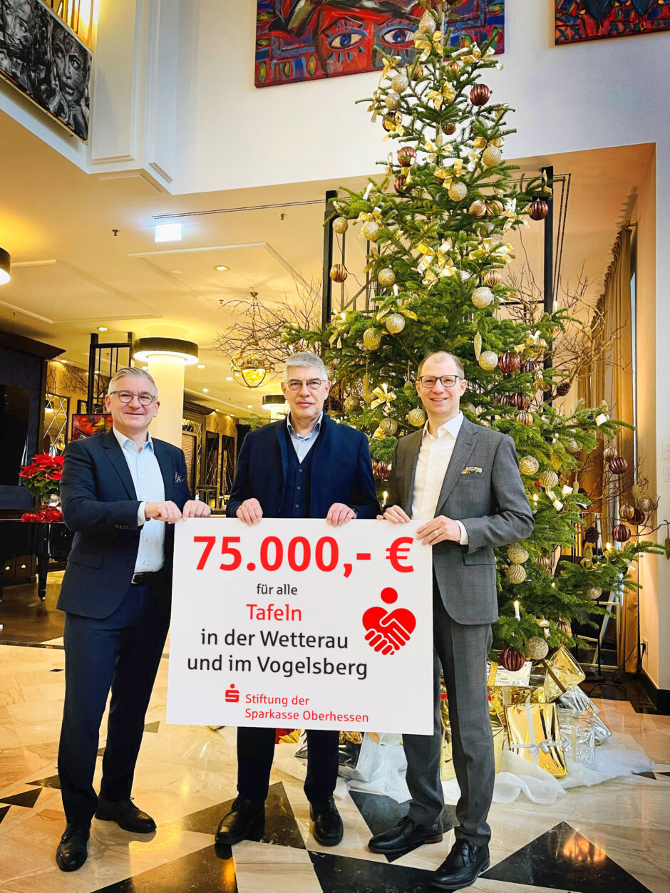 Sparkassen-Stiftung unterstützt oberhessische Tafeln mit 75.000 Euro