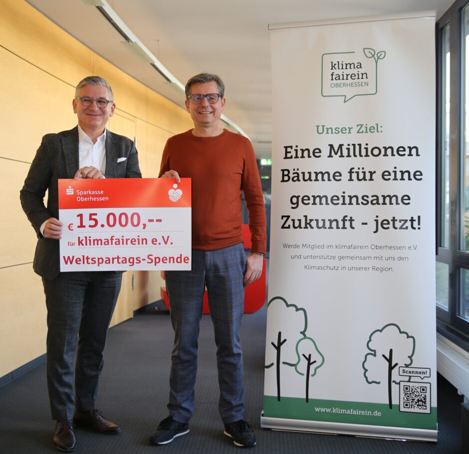 Mehr Bäume für Oberhessen dank Weltspartags-Spende der Sparkasse