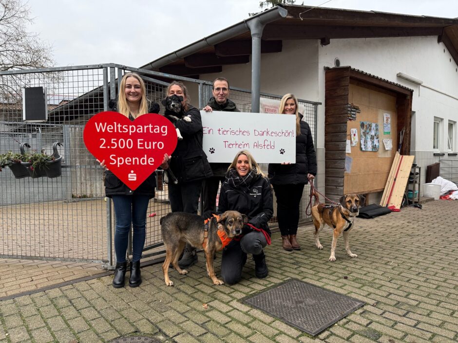 Sparkasse Oberhessen unterstützt regionale Tierheime mit insgesamt 10.000 Euro