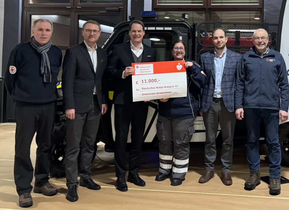 Förderübergabe an das Deutsche Rote Kreuz in Grebenhain – 11.000 Euro für sicheres Fahrzeug in Notfällen