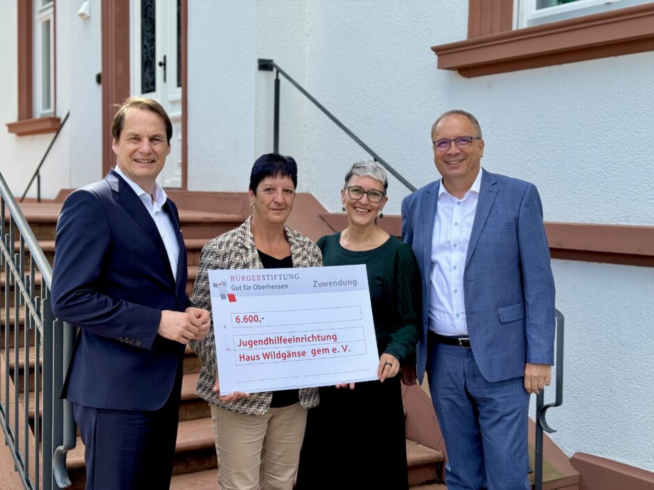 Bürgerstiftung „Gut für Oberhessen“ unterstützt Haus Wildgänse mit 6.600 Euro für neue Wohnräume junger Menschen